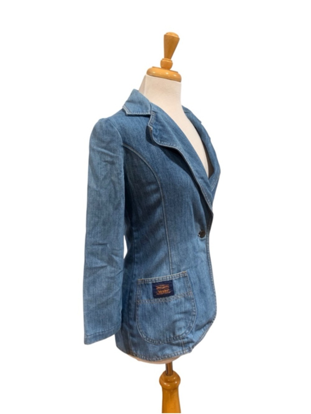 Vntg 70’s Women's Levi's Blue Denim Jean Jacket/Blazer with pockets - Picture 6 of 9